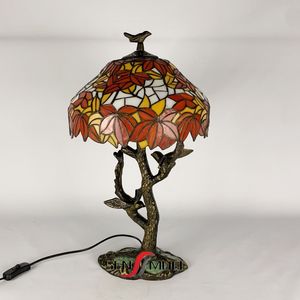 <span class=keywords><strong>Paralume</strong></span> in latta saldato in vetro colorato colorato stile stile stile 16 pollici Retro europeo lampada da tavolo decorativa da tavolo a LED - Product Image 5