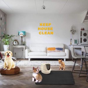 Tapis de nettoyage pour litière de chat, personnalisé, détachable, imperméable, à motif uni, en EVA double couche, écologique, certifié CE - Product Image 5