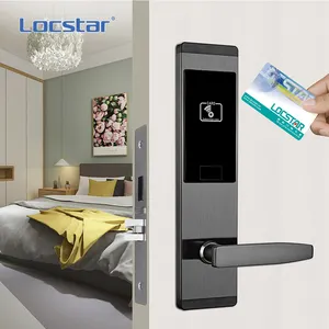 2024 Locstar Best Selling Security Rf Card Management System Software Electronic Keyless Door Lock For Hotel Front Doors
