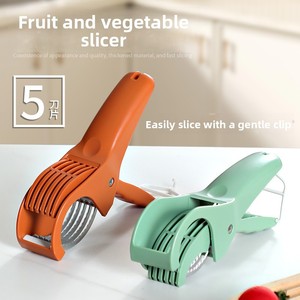 Wholesale Salad Cutter Portable Manual Stainless Steel Blades Fruit <b>Vegetable</b> Slicer Sustainable Kitchen Tool Press Banana - Product Image 6