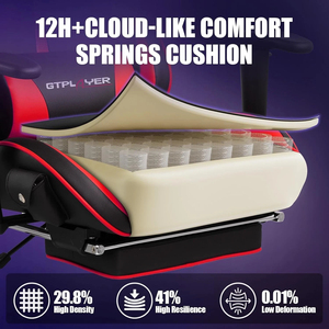 Fauteuil de Gaming Ergonomique et Réglable en Hauteur pour <span class=keywords><strong>PC</strong></span>, Esports et Course, avec Fonction Massage – Idéal pour les Gamers Confirmés - Product Image 5