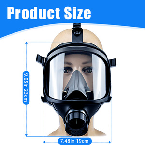 Venta Directa de Fábrica, Máscara de Gas Completa con Certificación CE, con Cartucho de Nivel 3, Protección Contra Gases Ácidos - Product Image 4