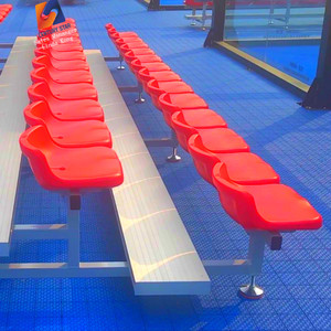 Chất Lượng Tốt Nhất Bleachers Bóng Đá Padel Xách Tay Sân Vận Động Chỗ Ngồi Tạm Thời Di Chuyển Đứng 3 Hàng Nhôm Grandstand Ghế - Product Image 2