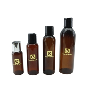 Luxury 1oz 2oz 4oz 5oz 8oz Round Shape Amber Pet Shampoo <strong>Plastic</strong> <strong>Squeeze</strong> <strong>Bottles</strong> with White Black Flip Disc Caps - Product Image 2
