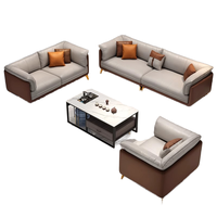 Modernes Luxus-Büro-Ledersofa-Set Konvertierbar mit Massage Umweltfreundlich Langlebig für Empfangsbereich Hotel-Lobby