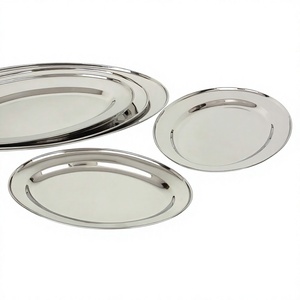 Mayur exporta bandeja de servicio de acero inoxidable hecha a mano, plato de Metal de diseño Rectangular único, uso de cocina en el hogar, almacenamiento elegante - Product Image 1
