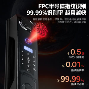 Blog R7 Smart Lock Fingerprint Password Entry Door Lock Auto Unlock Home <b>Security</b> - Product Image 3