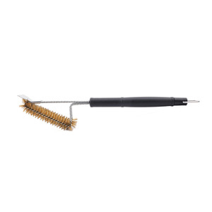 Brosse à barbecue en acier inoxydable avec poils en fil métallique et manche en silicone, outil de nettoyage de barbecue robuste de 44 cm pour la cuisson et la pâtisserie - Product Image 2