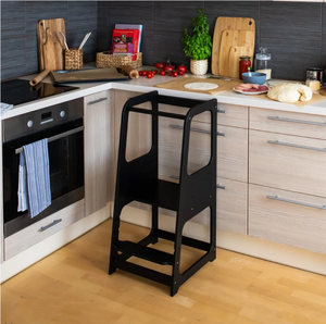 Haute qualité cuisine Assistant tour en bois enfants escabeau enfant en bas âge cuisine apprentissage tabouret - Product Image 3