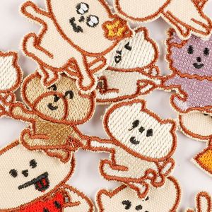 Patch décoratif en feutre coréen DIY, motif animal brodé mignon (chat, chien) pour vêtements - Product Image 4