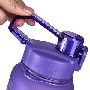 Botella de Agua Motivacional Ecológica de 64 oz (2 Litros) con Pajita y Marcador de Tiempo, Botella de Agua Potable de Plástico <span class=keywords><strong>PC</strong></span> PETG para Entrenamiento - Product Image 5