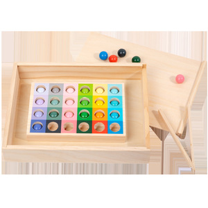 Arc-en-ciel <span class=keywords><strong>Montessori</strong></span> en bois couleur tri correspondant jouet Clip perles jeu de société pour bébé capteur jouets <span class=keywords><strong>6</strong></span> à 12 <span class=keywords><strong>mois</strong></span> - Product Image 5