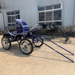 Venta Directa de Fábrica: Carro de Entrenamiento para Caballos de Maratón y Turismo, Azul Oscuro, Arrastrado por Poni, en Venta - Product Image 5