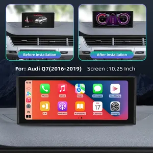 Новый 12,3 дюймов Android 13 сенсорный экран Navi CARPLAY AUTO для Audi Q7 2016 2017 2018 2019 автомобиля GPS 4G Автомобильное видео FM DVD плеер