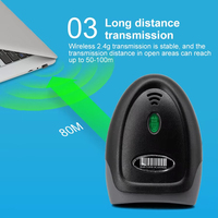 Lector de Códigos de Barras Inalámbrico 1D 2D, con Conexión USB y Bluetooth, Escáner de Códigos de Barras con Lectura Inversa de Datamatrix y Códigos de Puntos, para Sistemas Android, iOS y Windows