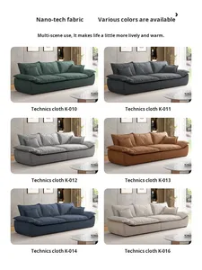 Sofá suave <span class=keywords><strong>de</strong></span> velero <span class=keywords><strong>de</strong></span> fila recta <span class=keywords><strong>de</strong></span> tela tecnológica minimalista italiana moderno Simple sala <span class=keywords><strong>de</strong></span> estar Luz <span class=keywords><strong>de</strong></span> lujo para esponja pequeña - Product Image 3