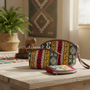 Bohemian Kilim Design <b>Make</b> <b>Up</b> <b>Bag</b> - Wallet Triple Set - Product Image 3
