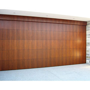 <span class=keywords><strong>Porte</strong></span> de <span class=keywords><strong>garage</strong></span> électrique en bois massif invisible à barres verticales en chêne américain de style nouveau avec moteur - Product Image 6