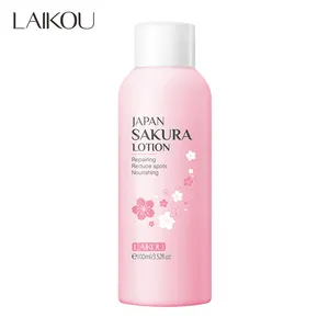 LAIKOU Japón Sakura loción facial hidratante brillo de la piel reduce las arrugas líneas finas cuidado de la piel colágeno loción facial 100ml