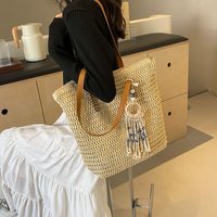 Sac de plage d'été de luxe, sac à main tissé à la main, vente en gros, sac à bandoulière pour femmes, haute qualité, grande capacité, sacs en paille de créateur
