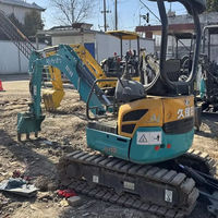 Excavatrice Kubota U17 d'occasion, 1,7 tonne, mini-excavatrice hydraulique compacte, petit équipement de construction à vendre