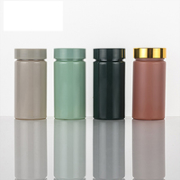 Bouteille en plastique PET cylindrique de 150 ml sans BPA, couleur personnalisée, avec bouchon à vis pour contenants de lotion cosmétique et de produits de santé