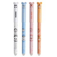 4 stylos gel effaçables créatifs à motif de dessin animé, stylos à signature en plastique, promotionnels, pour Noël et Halloween, papeterie 0,5 mm