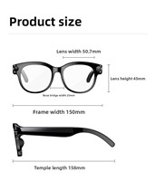 Lunettes de lecture intelligentes classiques avec caméra HD, enregistrement photo et vidéo, commande vocale et traduction pour les voyages en extérieur et les affaires