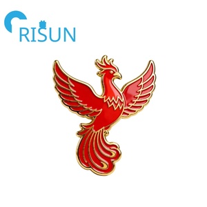 Épingles personnalisées en émail 3D <span class=keywords><strong>Phoenix</strong></span> Rising broche oiseau créature mythologique magique chinoise broche <span class=keywords><strong>Phoenix</strong></span> émail dur épinglette insigne - Product Image 2