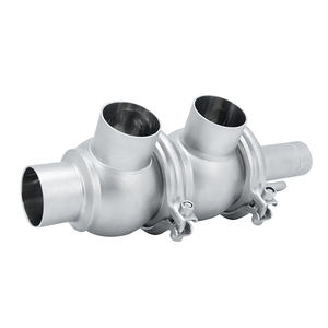 ونزهو Xusheng 1 1/4 بوصة 32 بوصة الفولاذ المقاوم للصدأ الصحية SS304 Inox SS316L يدوي L نوع L <span class=keywords><strong>2</strong></span> طريقة تحويل صمام تحويل اللحام - Product Image 3