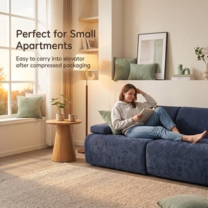 Canapé modulaire extensible KS014 en <span class=keywords><strong>bambou</strong></span> moderne, sans cadre, en <span class=keywords><strong>tissu</strong></span> velours compressé, sectionnel, combinaison libre, pour le loisir - Product Image 6