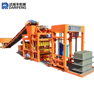 full-automatic concrete interlocking brick block making machine production line QT4-25 road face brick machine