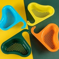 Nieuwe Swan fruit- en groentefilter afvoermand zadelvormig aanrecht hangend droog-nat scheiding niet-geperforeerd van plastic