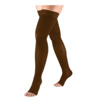 20-30 Mmhg cuisse haute bout ouvert cuisse haute compression médicale bas pour varices femmes gonflement