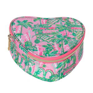 Grande capacité pour les cosmétiques, sac organisateur de maquillage en polyester à motif lettres, fermeture éclair tendance, étanche, rangement cosmétique - Product Image 1