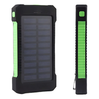 Batterie externe solaire sans fil 10000 mAh, étanche, pour extérieur, chargeur solaire portable, vente en gros, logo personnalisé