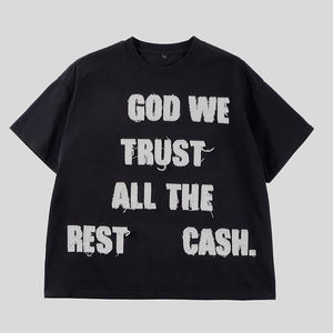 เสื้อยืดสำหรับผู้ชายผ้าคอตตอน100% ๆปักลายผ้าปะติดไหล่โอเวอร์ไซส์สำหรับ TKAN204 - Product Image 2