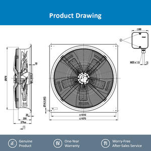 For W6D910-GB01-01 910mm 400V AC 4.62/2.6A 2020/1390W Electric Cooling Tower <b>Air</b> <b>Conditioner</b> Axial Cooling <b>Fan</b> - Product Image 4