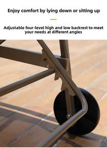 Chaise longue de piscine Yonghao, fabrication métallique depuis 30 ans, lit de soleil, chaise de plage, chaises longues pliantes en aluminium/acier personnalisées, extérieur - Product Image 2