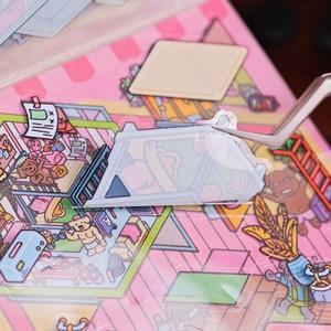 Carnet <span class=keywords><strong>d</strong></span>'autocollants Série Vie Miniature : Adorables Dessins Animés DIY pour Mini-<span class=keywords><strong>Journal</strong></span> Étudiant - Product Image 2