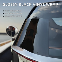 Film de protection de peinture automobile en vinyle noir brillant 3 couches sans bulles en PVC pour autocollants de voiture