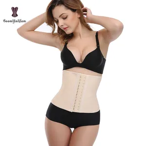 Cinta modeladora látex feminina, corset modelador de cintura 10 polegadas com torso curto tamanho feminino xs a xxxl