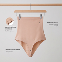 Waistdear - Faja Moldeadora de Cintura Alta con Logotipo Personalizado, Sin Costuras, Invisible, Tipo Tanga, para Mujer