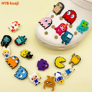 HYB Kuaji Stylish And Elegant Button Designer Wholesale Soft PVC Shoes Decorations