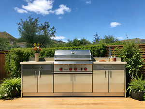 Cocina <span class=keywords><strong>Exterior</strong></span> de Lujo para <span class=keywords><strong>Terraza</strong></span> de Acero Inoxidable 304, <span class=keywords><strong>Armario</strong></span> <span class=keywords><strong>Exterior</strong></span> Multifuncional - Product Image 2
