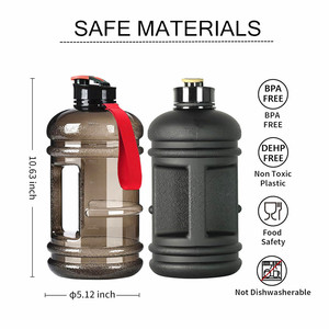 Bouteille <span class=keywords><strong>shaker</strong></span> de gymnastique <span class=keywords><strong>2</strong></span> <span class=keywords><strong>litres</strong></span> Grande bouteille d'eau réutilisable Bouteille d'eau demi-gallon avec manchon - Product Image 4