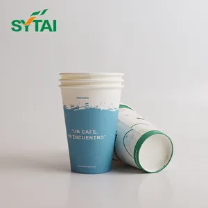 2023 tasses à café jetables en papier à paroi unique avec logo personnalisé, produits respectueux de l'environnement