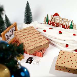Factory Wholesale 80g Christmas Custom Luxury Disposable Coated <b>Gift</b> <b>Wrap</b> <b>Paper</b> 43*300cm Roll for Packaging - Product Image 4