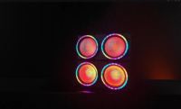 Projecteur LED Stroboscopique Étanche IP65 200W avec Contrôle DMX512, Blanc Chaud 3500K pour Éclairage Scénique Professionnel Intérieur et Extérieur