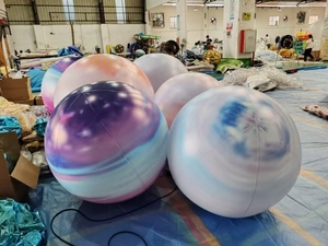 Ballons publicitaires lumineux LED résistants aux intempéries imprimés en UV gonflables en PVC étanches Terre Soleil Saturne Mars Planètes Boules DLGZG - Product Image 6